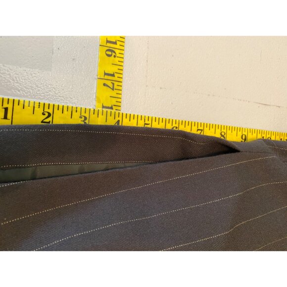 Benard Holtzman Harve Bernard Womens Pinstripe Brown Wool Pantsuit Size 10 - Picture 13 of 16